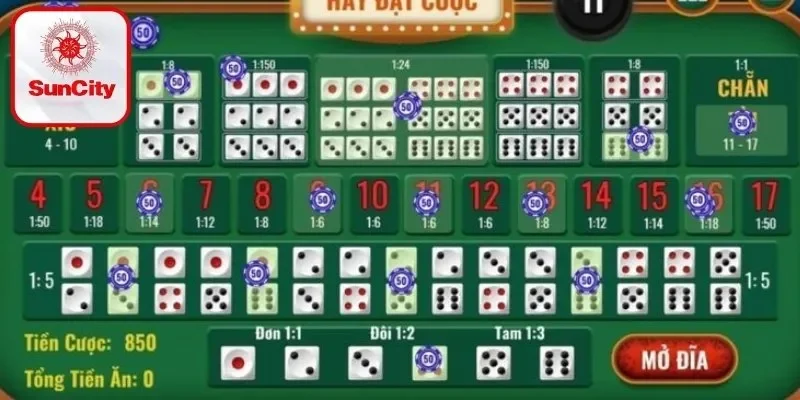 Cách tính tài xỉu quyết định thắng thua của ván game